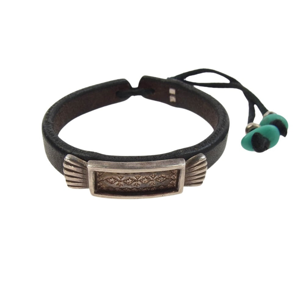 FIRST ARROW's ファーストアローズ HOOPER WORKS レザー ブレスレット ブラック系 シルバー系【中古】