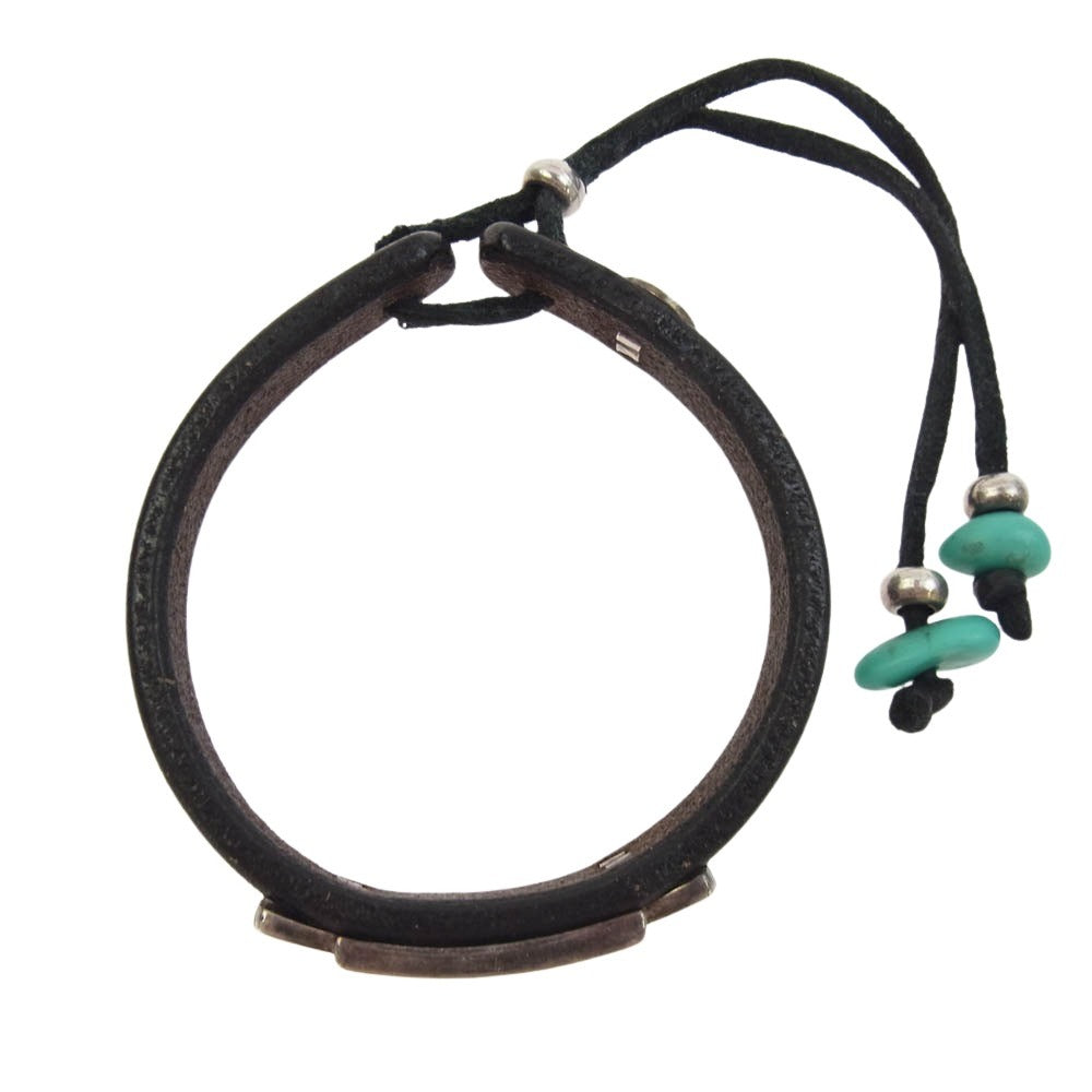 FIRST ARROW's ファーストアローズ HOOPER WORKS レザー ブレスレット ブラック系 シルバー系【中古】