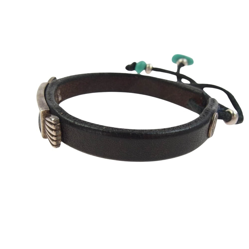 FIRST ARROW's ファーストアローズ HOOPER WORKS レザー ブレスレット ブラック系 シルバー系【中古】