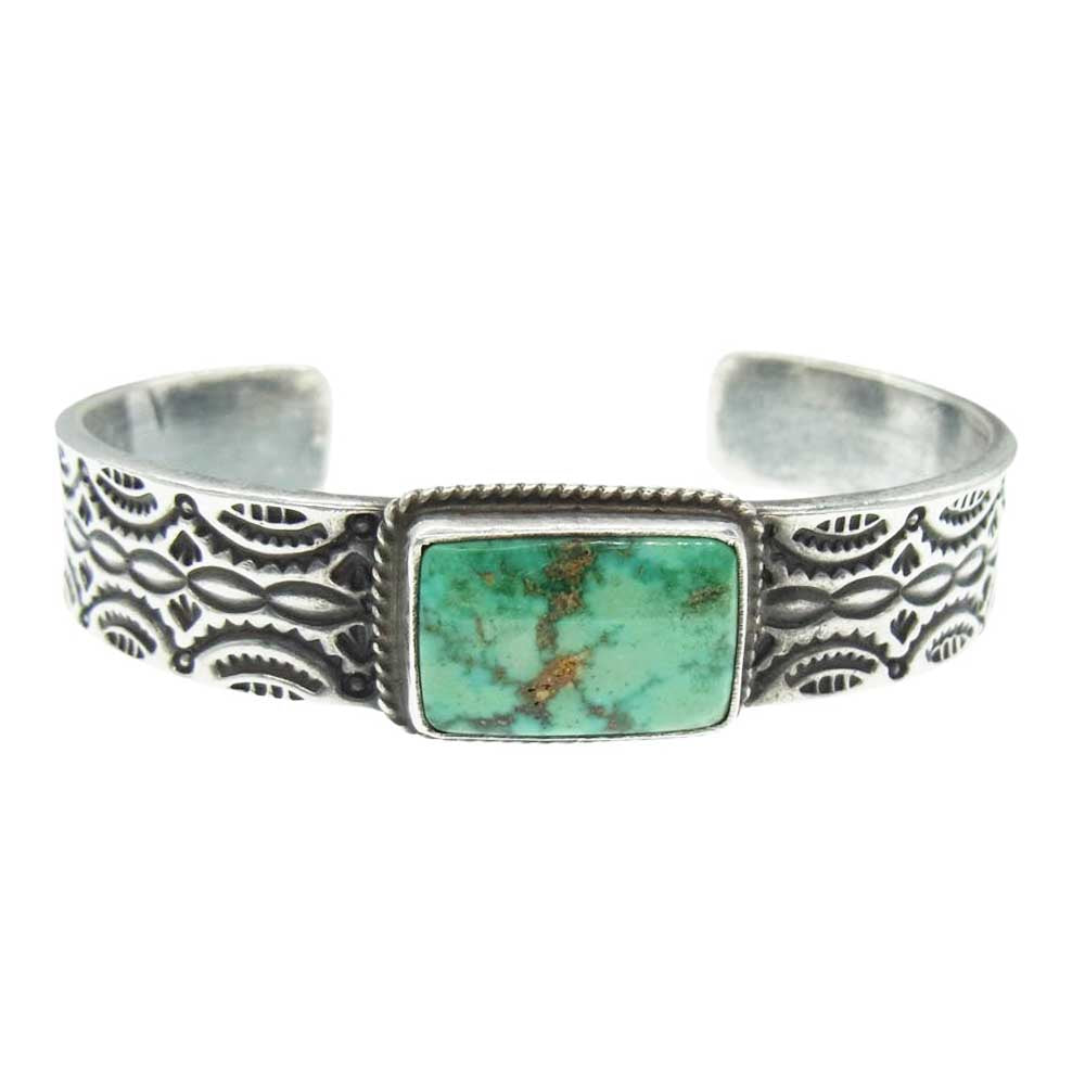 FIRST ARROW's ファーストアローズ HOOPER WORKS スタンプワーク ターコイズ ブレスレット シルバー系【中古】