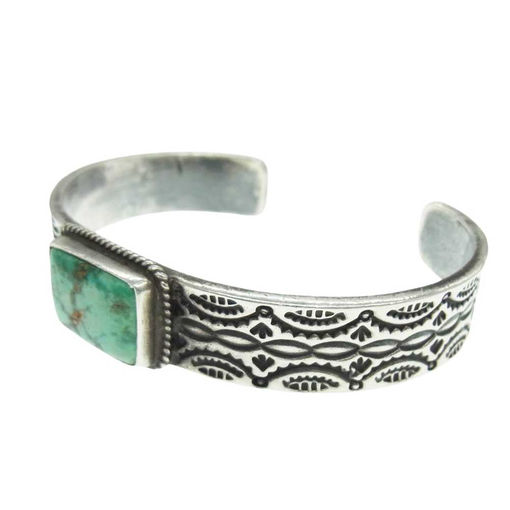 FIRST ARROW's ファーストアローズ HOOPER WORKS スタンプワーク ターコイズ ブレスレット シルバー系【中古】