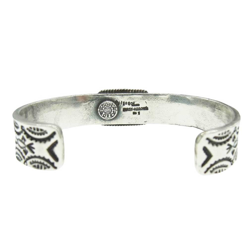 FIRST ARROW's ファーストアローズ HOOPER WORKS スタンプワーク ターコイズ ブレスレット シルバー系【中古】