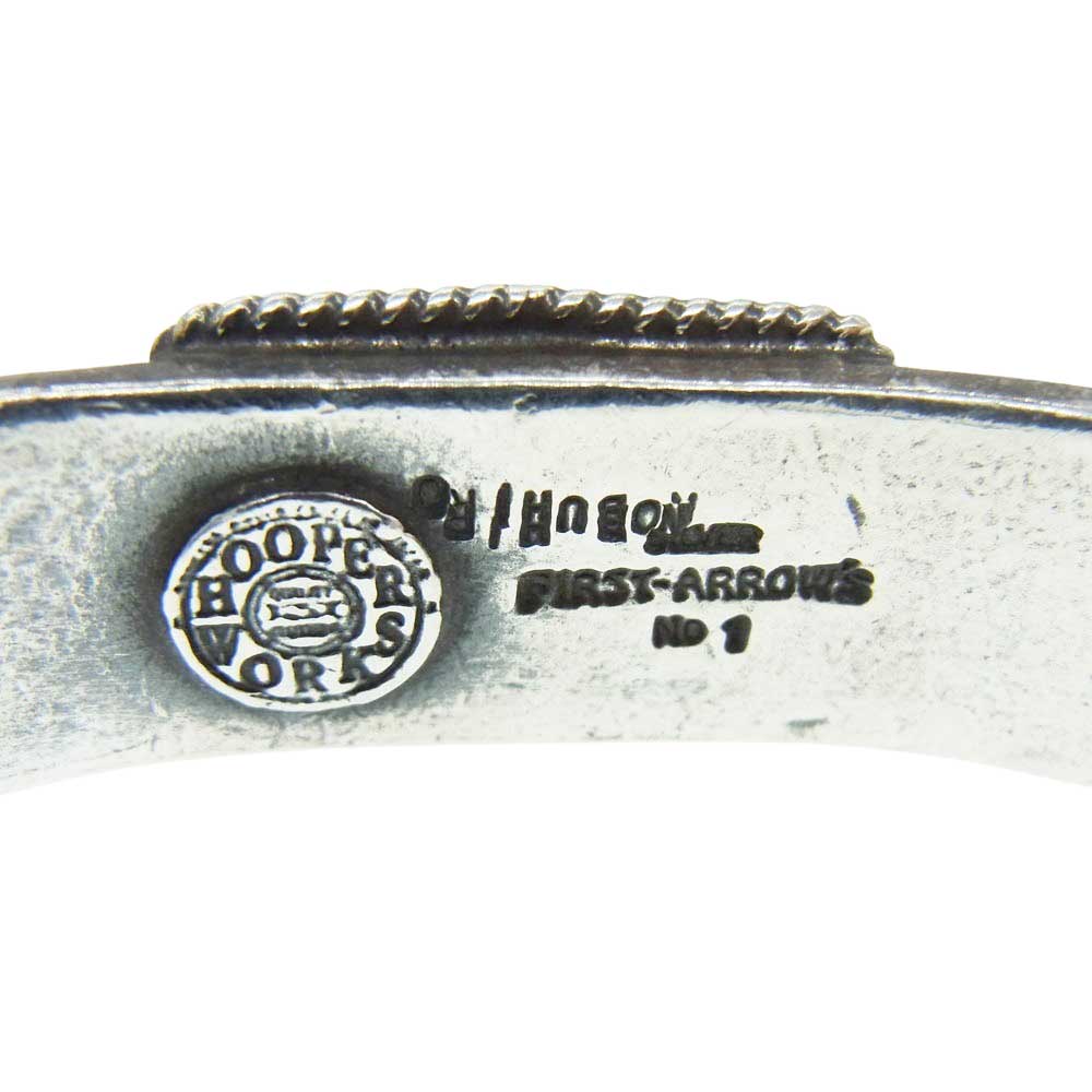 FIRST ARROW's ファーストアローズ HOOPER WORKS スタンプワーク ターコイズ ブレスレット シルバー系【中古】
