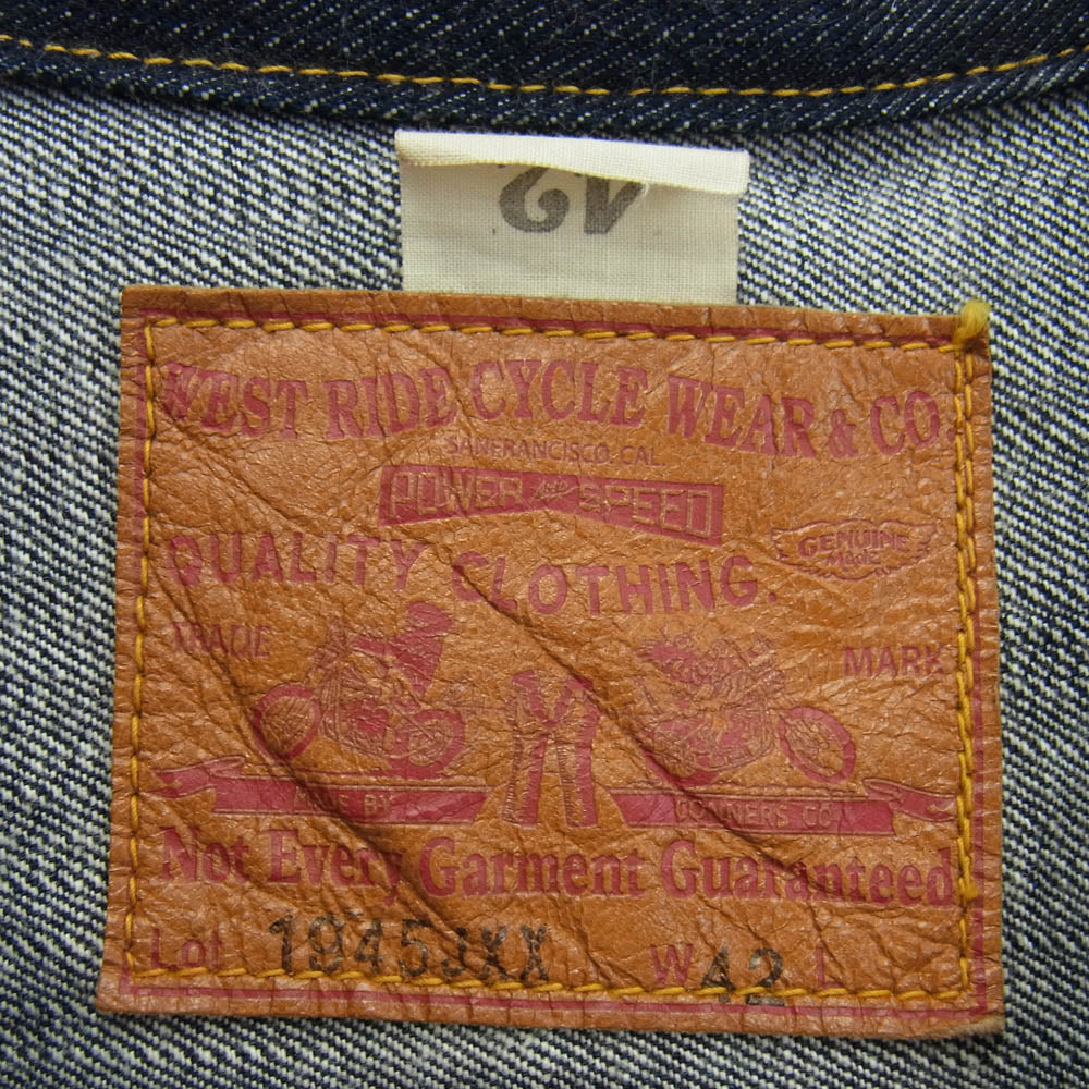 WESTRIDE ウエストライド 1945JXX LIMITED デニム ジャケット インディゴブルー系 42【中古】