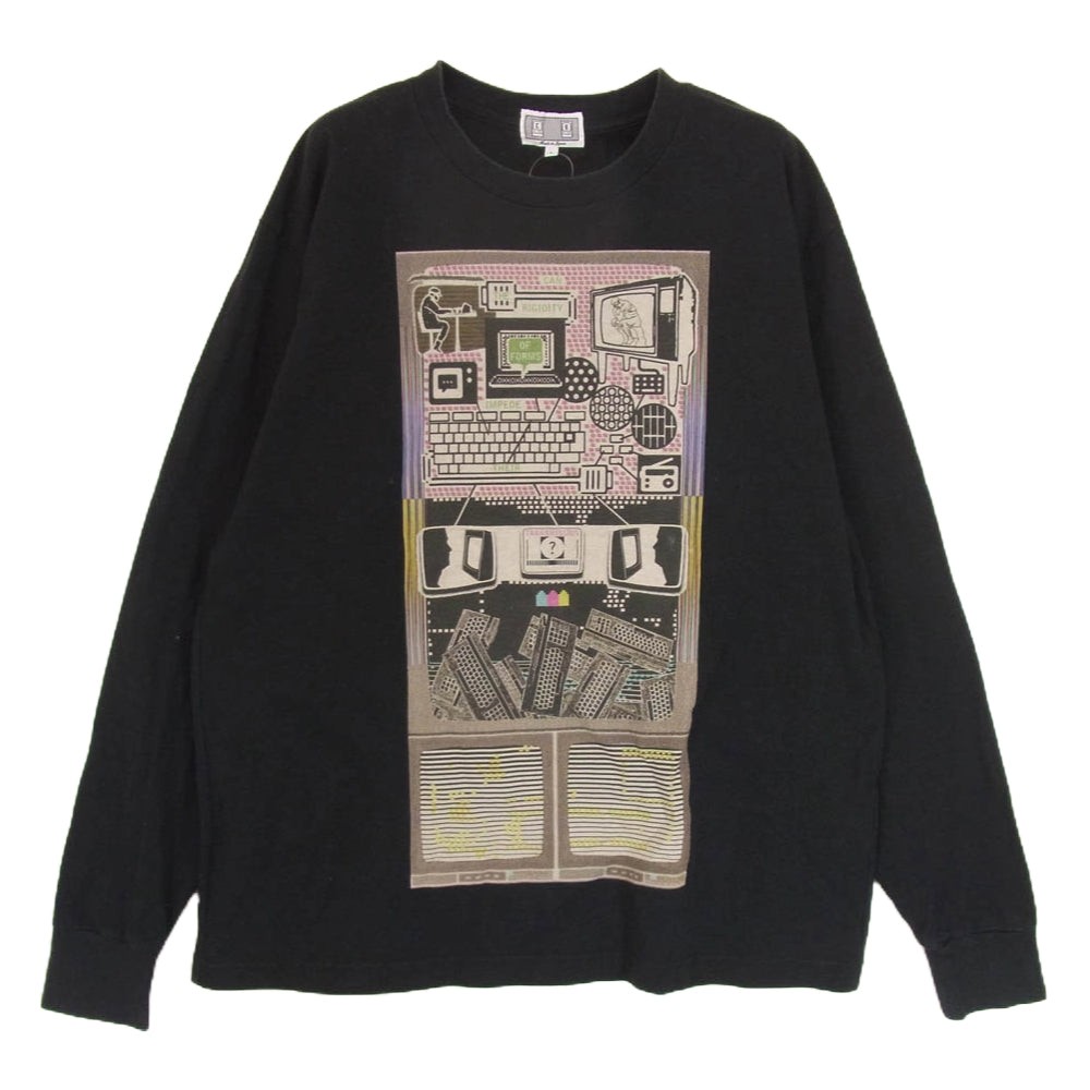 シーイー MD TRANSMITTER LONG SLEEVE グラフィック ロングスリーブ カットソー 長袖 ブラック系 L【中古】
