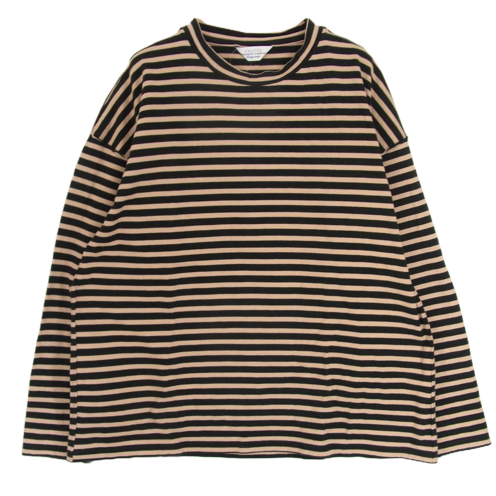 UNUSED アンユーズド ボーダー ロングスリーブ カットソー 長袖 ブラウン系 2【中古】