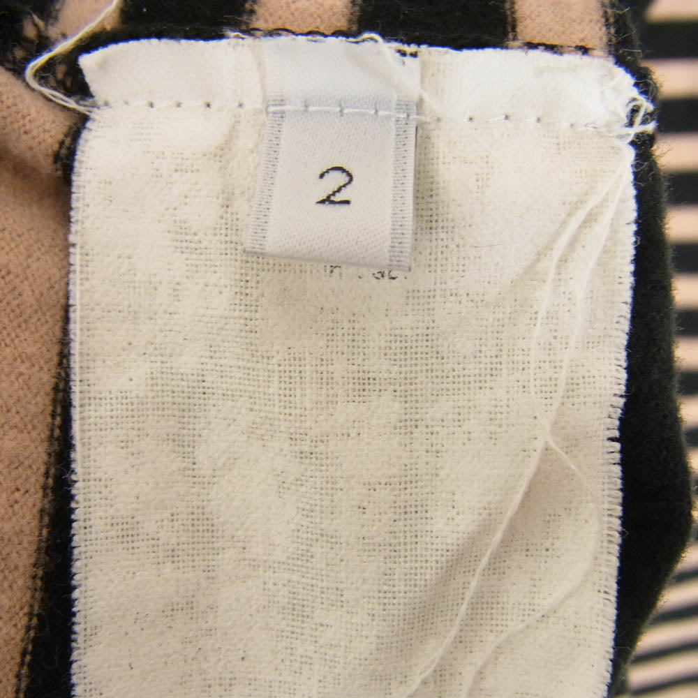 UNUSED アンユーズド ボーダー ロングスリーブ カットソー 長袖 ブラウン系 2【中古】