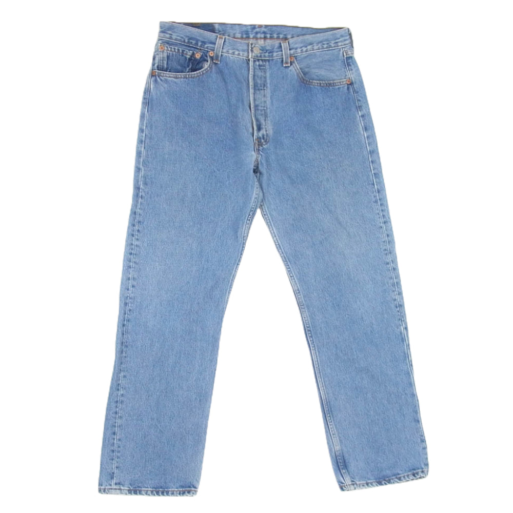 Levi's リーバイス 90's USA製 501 ストレート デニムパンツ ボタンフライ ボタン裏刻印553 インディゴブルー系 34【中古】