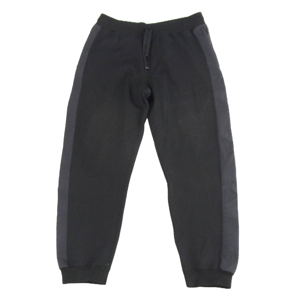LOUIS VUITTON ルイ・ヴィトン HDY17W 側章 サイドライン ナイロン切替 スウェット イージー パンツ ブラック系 XXL【中古】