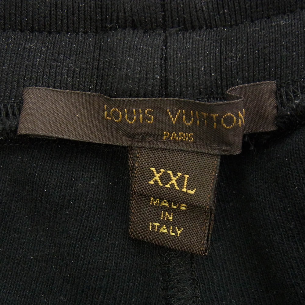 LOUIS VUITTON ルイ・ヴィトン HDY17W 側章 サイドライン ナイロン切替 スウェット イージー パンツ ブラック系 XXL【中古】