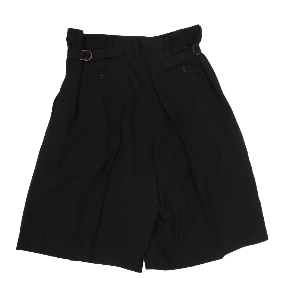 Yohji Yamamoto ヨウジヤマモト S'YTE POLYESTER WASHER TWILL BUTTON-UP SHORTS ショーツ ハーフパンツ ブラック系 3【美品】【中古】