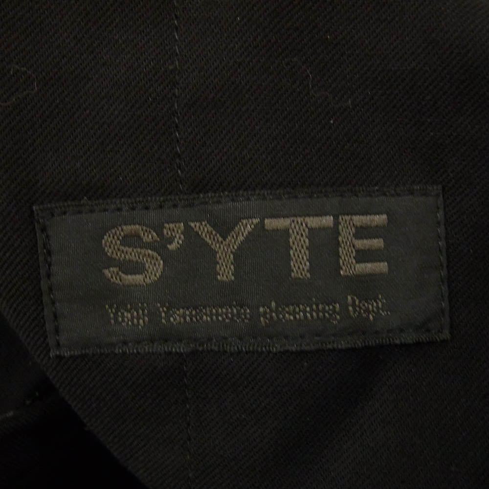 Yohji Yamamoto ヨウジヤマモト S'YTE POLYESTER WASHER TWILL BUTTON-UP SHORTS ショーツ ハーフパンツ ブラック系 3【美品】【中古】