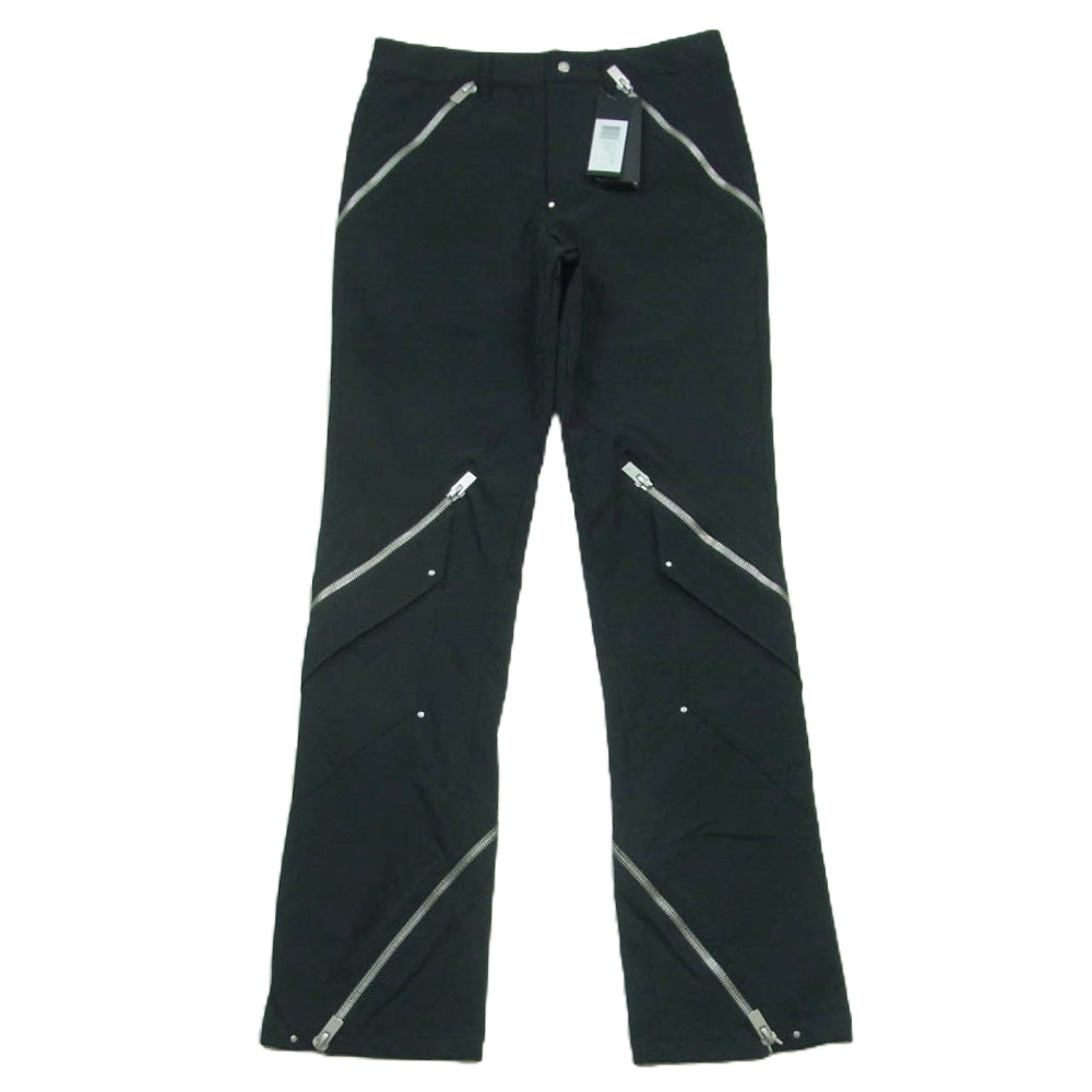 エリオット エミル 23SS SS23_M_10_091_BLK01 FRAZIL CARGO TROUSER ジップデザイン ナイロン カーゴ パンツ ブラック系 44【美品】【中古】