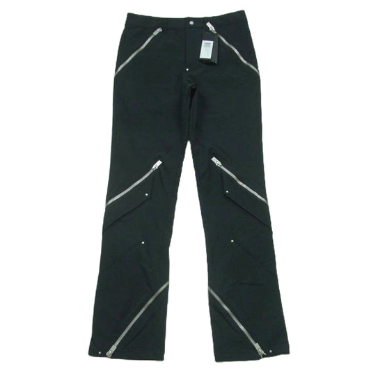 エリオット エミル 23SS SS23_M_10_091_BLK01 FRAZIL CARGO TROUSER ジップデザイン ナイロン カーゴ パンツ ブラック系 44【美品】【中古】