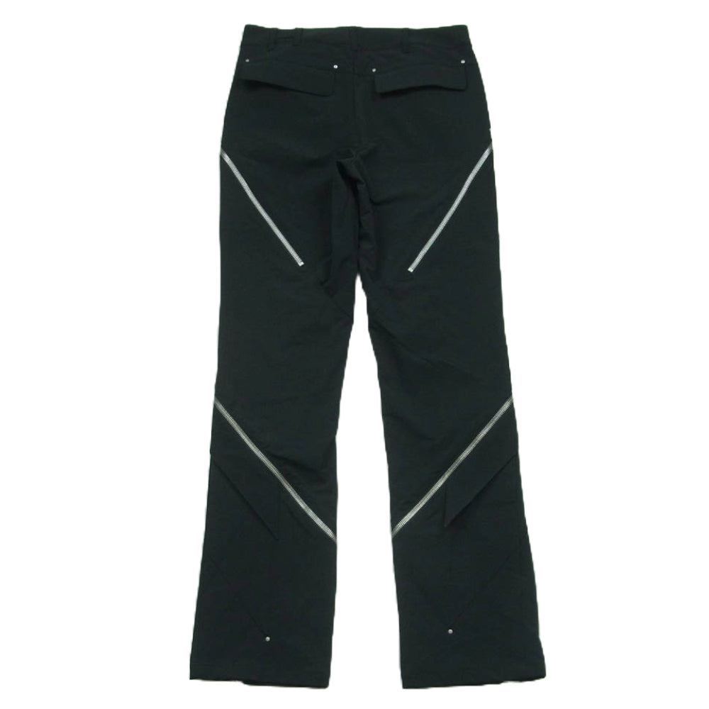 エリオット エミル 23SS SS23_M_10_091_BLK01 FRAZIL CARGO TROUSER ジップデザイン ナイロン カーゴ パンツ ブラック系 44【美品】【中古】