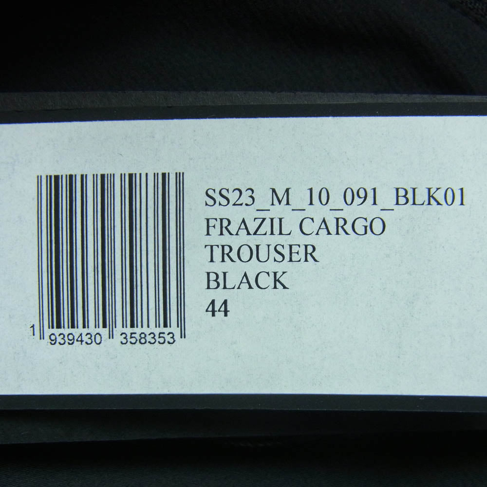 エリオット エミル 23SS SS23_M_10_091_BLK01 FRAZIL CARGO TROUSER ジップデザイン ナイロン カーゴ パンツ ブラック系 44【美品】【中古】