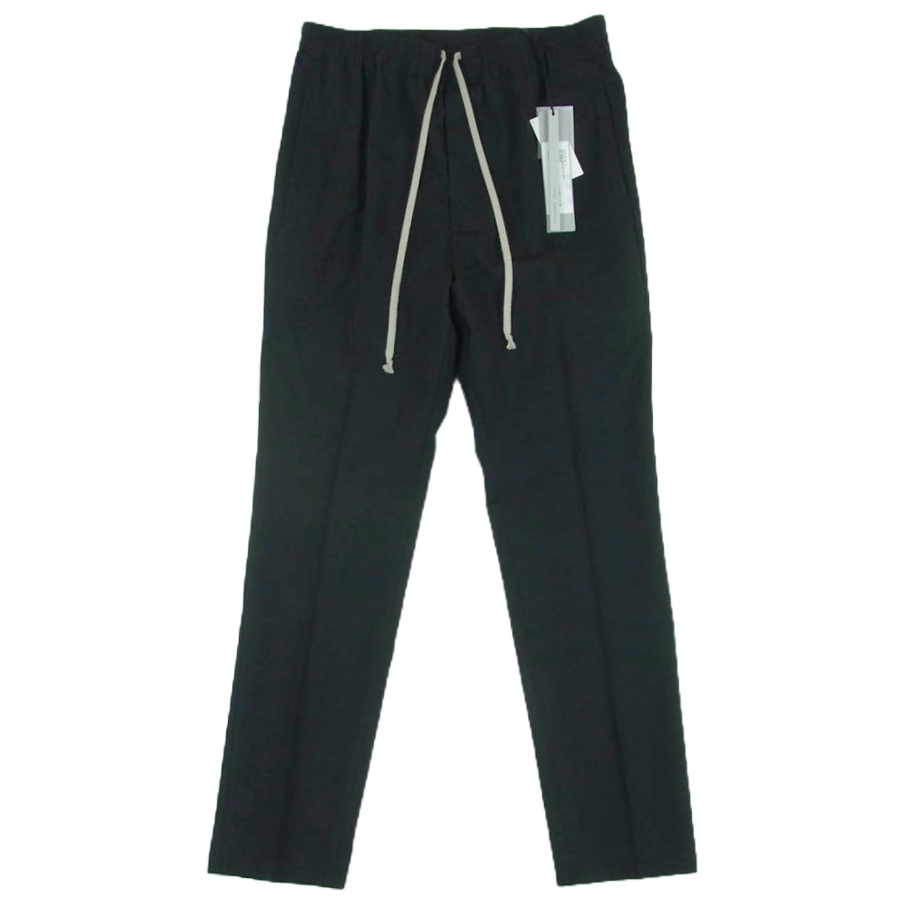 Rick Owens リックオウエンス 22SS RU01B1390-ZL DRAWSTRING SLIM LONG WOOL PANTS ドローストリング スリム ロング ウール パンツ スラックス ブラック系 50【美品】【中古】