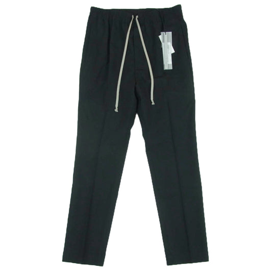 Rick Owens リックオウエンス 22SS RU01B1390-ZL DRAWSTRING SLIM LONG WOOL PANTS ドローストリング スリム ロング ウール パンツ スラックス ブラック系 50【美品】【中古】