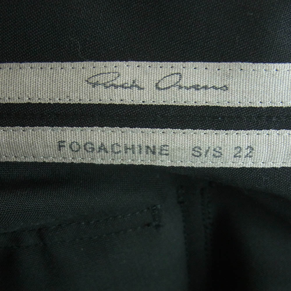 Rick Owens リックオウエンス 22SS RU01B1390-ZL DRAWSTRING SLIM LONG WOOL PANTS ドローストリング スリム ロング ウール パンツ スラックス ブラック系 50【美品】【中古】