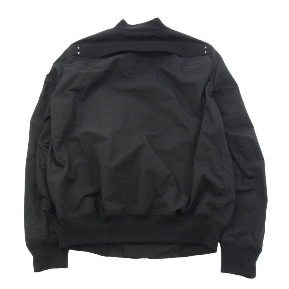 Rick Owens リックオウエンス 25SS RU01E5778-FT Flight bomber jacket バックストラップ付き フライト ボンバー ジャケット ブルゾン ブラック系 50【美品】【中古】