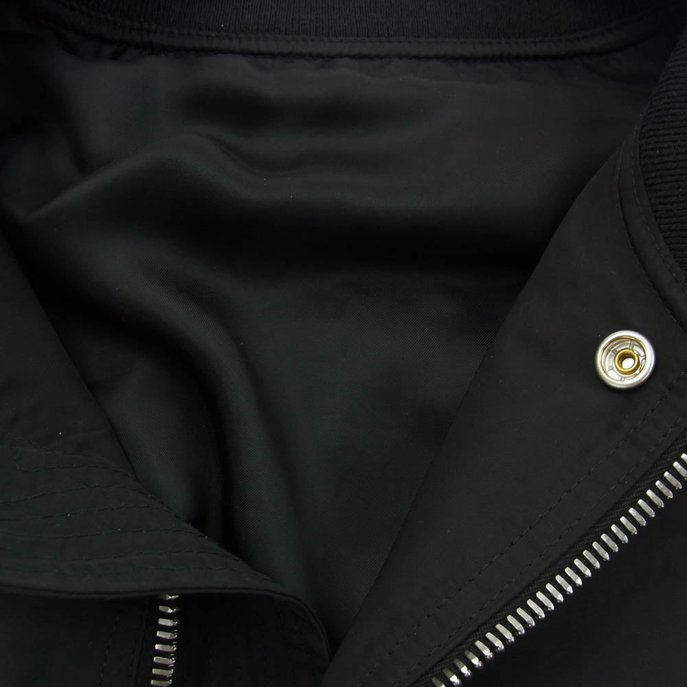 Rick Owens リックオウエンス 25SS RU01E5778-FT Flight bomber jacket バックストラップ付き フライト ボンバー ジャケット ブルゾン ブラック系 50【美品】【中古】