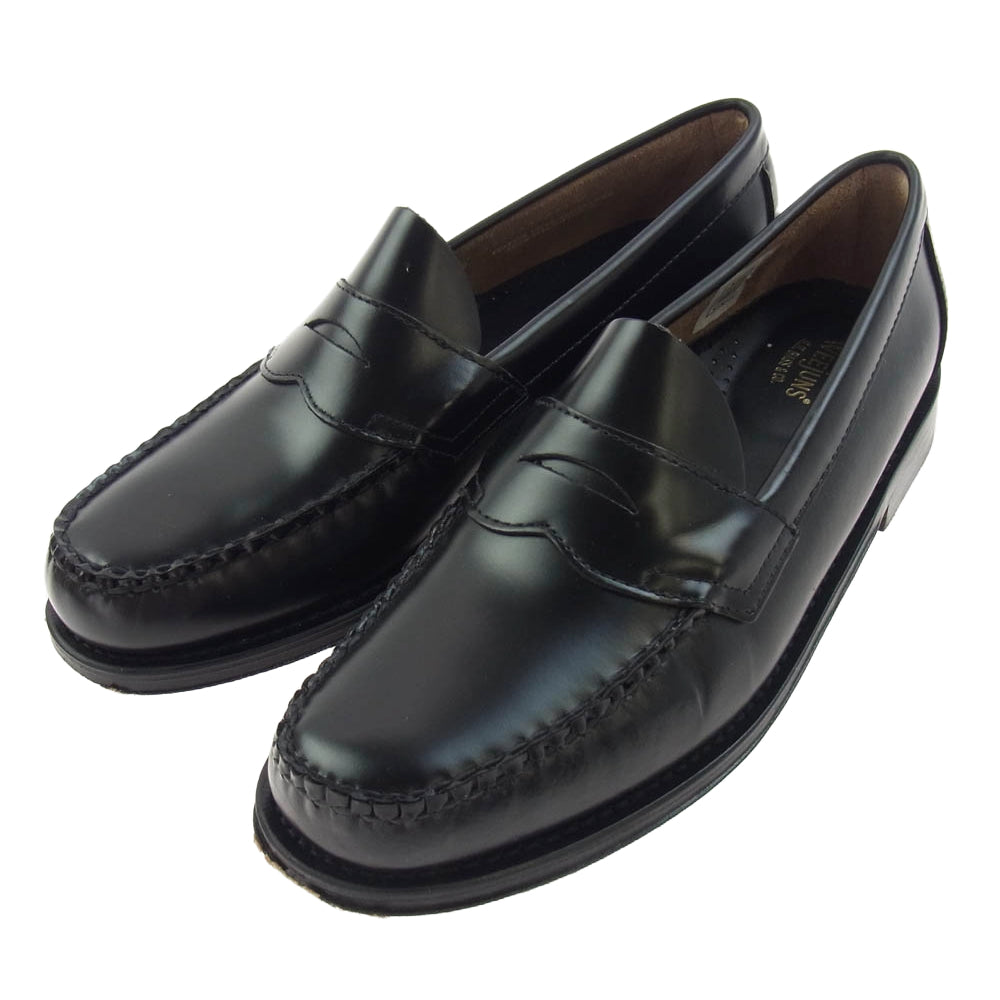 G.H.BASS & COMPANY ジーエイチバス BA11035H LOGAN LOAFER ローガン コイン ローファー レザー シューズ ブラック系 8.5【中古】