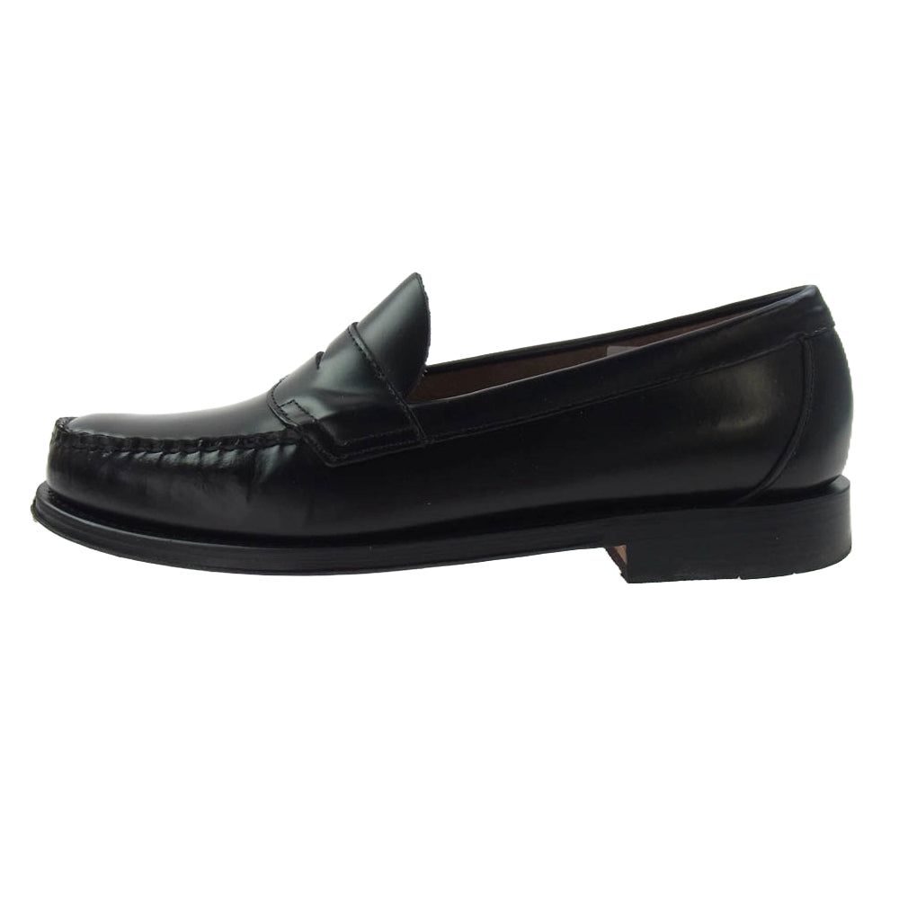 G.H.BASS & COMPANY ジーエイチバス BA11035H LOGAN LOAFER ローガン コイン ローファー レザー シューズ ブラック系 8.5【中古】