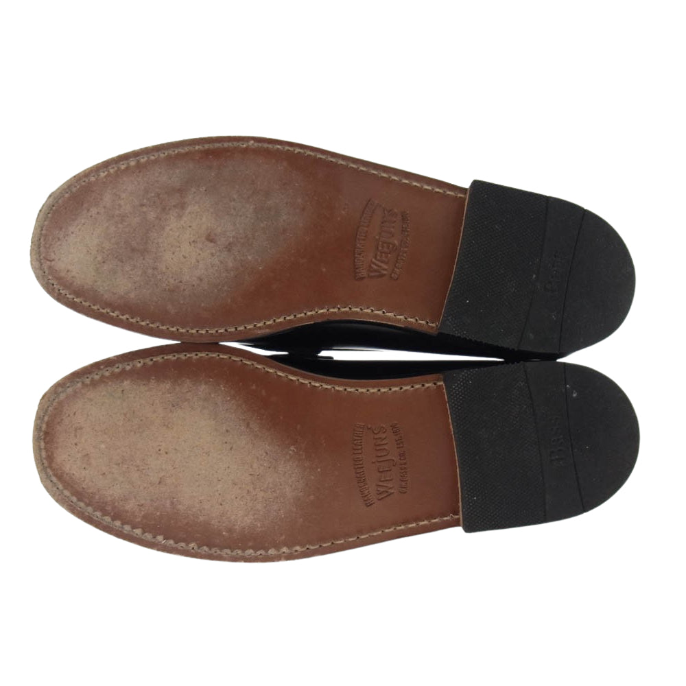 G.H.BASS & COMPANY ジーエイチバス BA11035H LOGAN LOAFER ローガン コイン ローファー レザー シューズ ブラック系 8.5【中古】