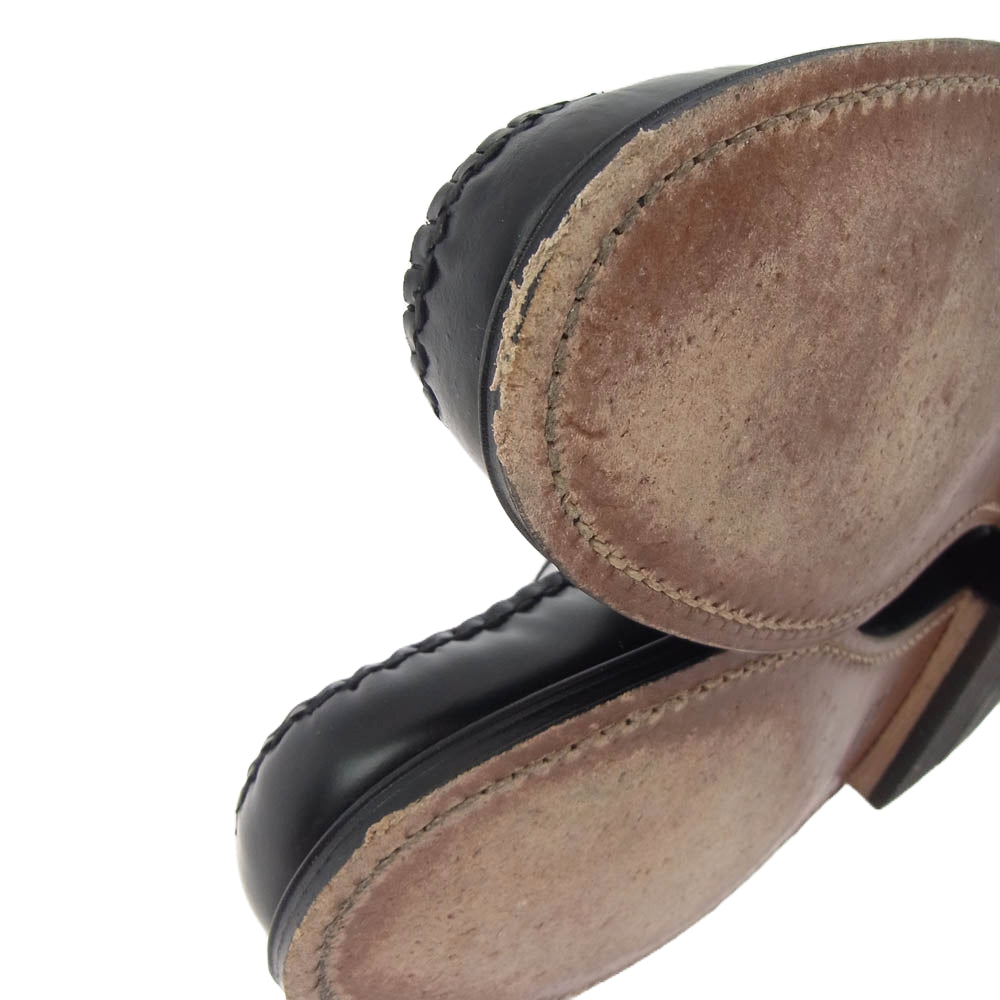 G.H.BASS & COMPANY ジーエイチバス BA11035H LOGAN LOAFER ローガン コイン ローファー レザー シューズ ブラック系 8.5【中古】