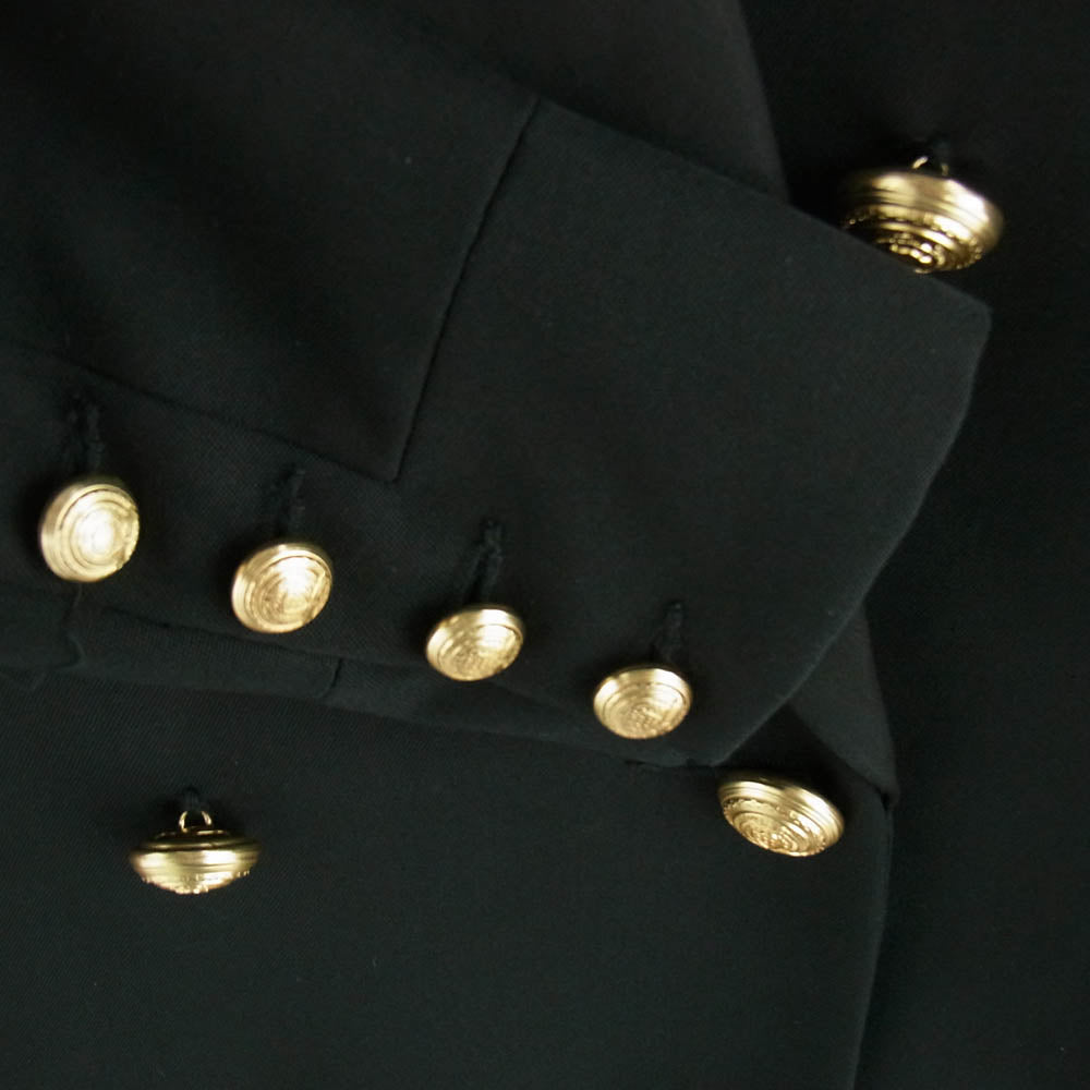 BALMAIN バルマン × H&M 金ボタン ショールカラー ブレザー テーラードジャケット ブラック系 32【中古】