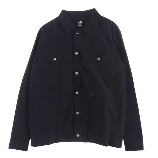 トムクロム ストレッチナイロン スナップフロント ジャケット ブラック系 M【極上美品】【中古】