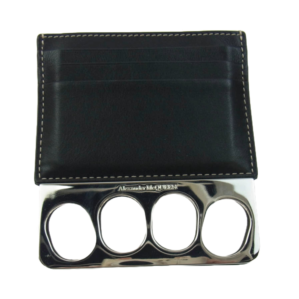 Alexander McQueen アレキサンダーマックイーン 7263381AAD01000 グリップ カード ホルダー ケース ブラック系【中古】