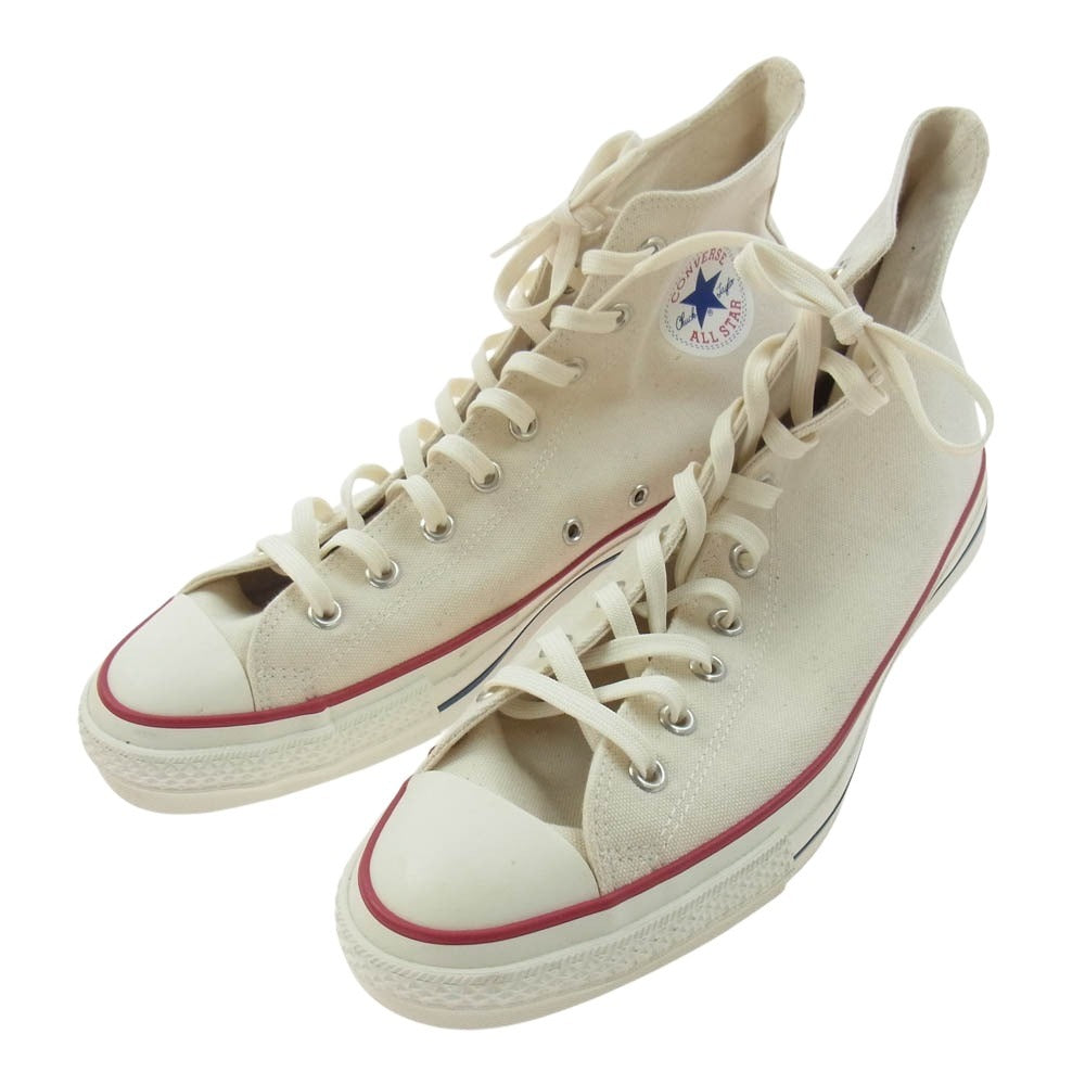 CONVERSE コンバース ALL STAR CANVAS AS J HI キャンバス ハイカット スニーカー オフホワイト系 30cm【中古】
