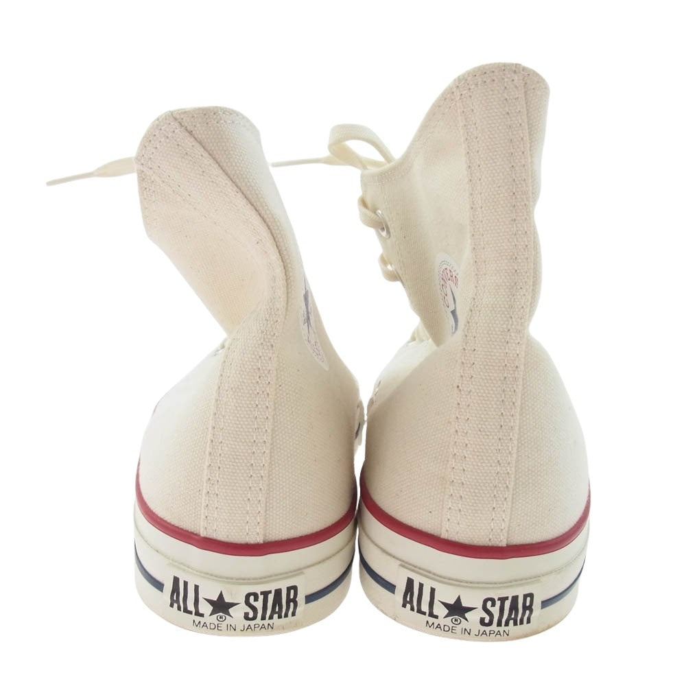 CONVERSE コンバース ALL STAR CANVAS AS J HI キャンバス ハイカット スニーカー オフホワイト系 30cm【中古】