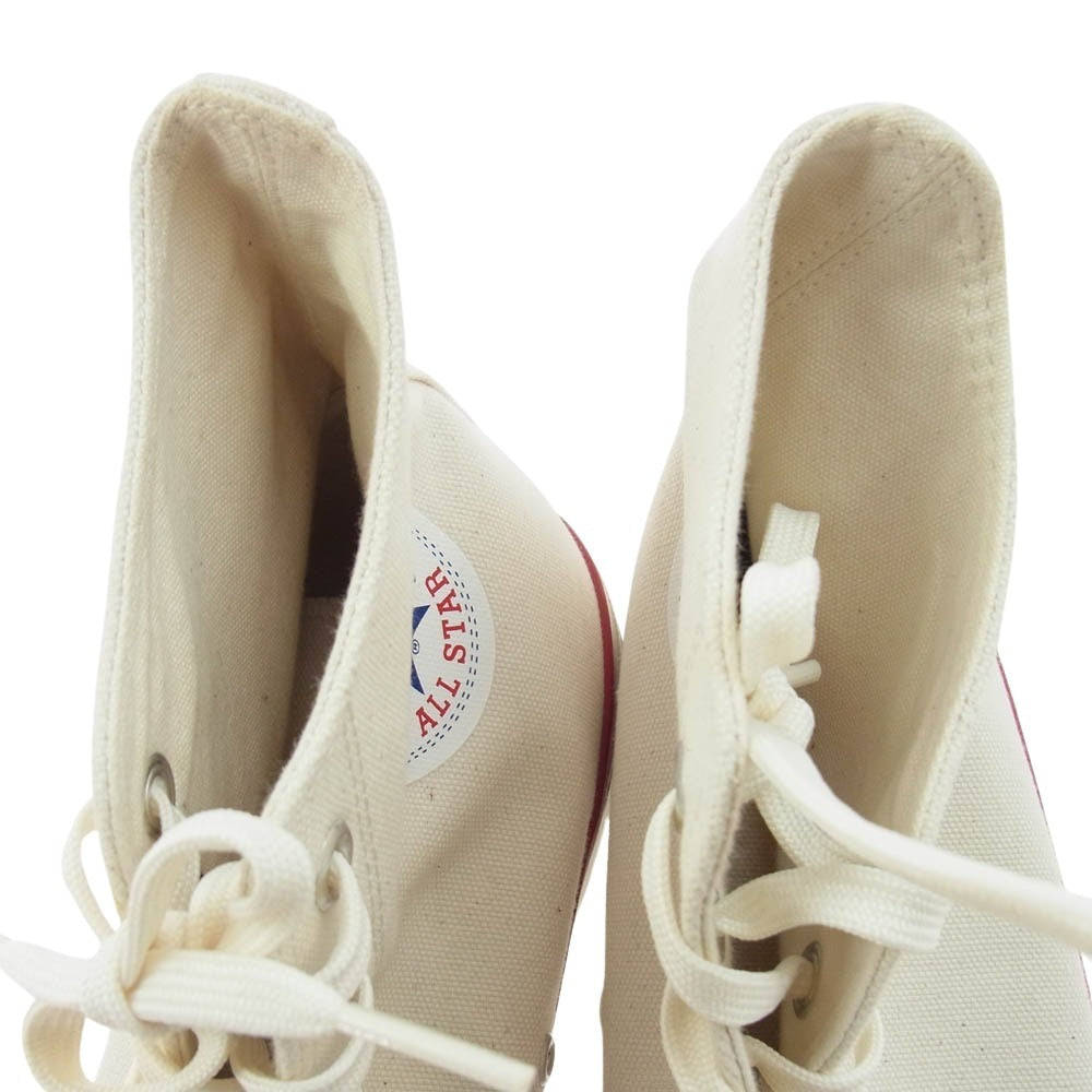 CONVERSE コンバース ALL STAR CANVAS AS J HI キャンバス ハイカット スニーカー オフホワイト系 30cm【中古】