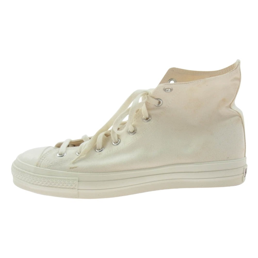 CONVERSE コンバース ALL STAR CANVAS AS J HI キャンバス ハイカット スニーカー ホワイト系 30cm【中古】