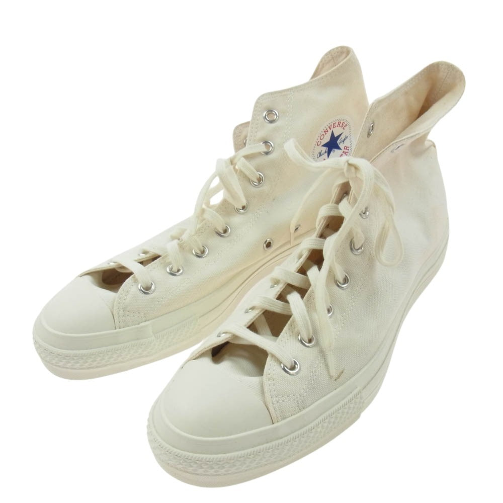CONVERSE コンバース ALL STAR CANVAS AS J HI キャンバス ハイカット スニーカー ホワイト系 30cm【中古】