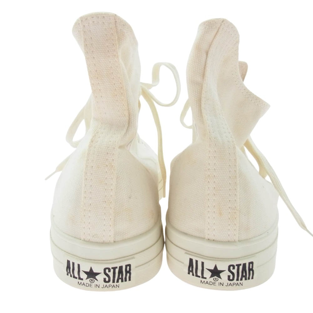 CONVERSE コンバース ALL STAR CANVAS AS J HI キャンバス ハイカット スニーカー ホワイト系 30cm【中古】