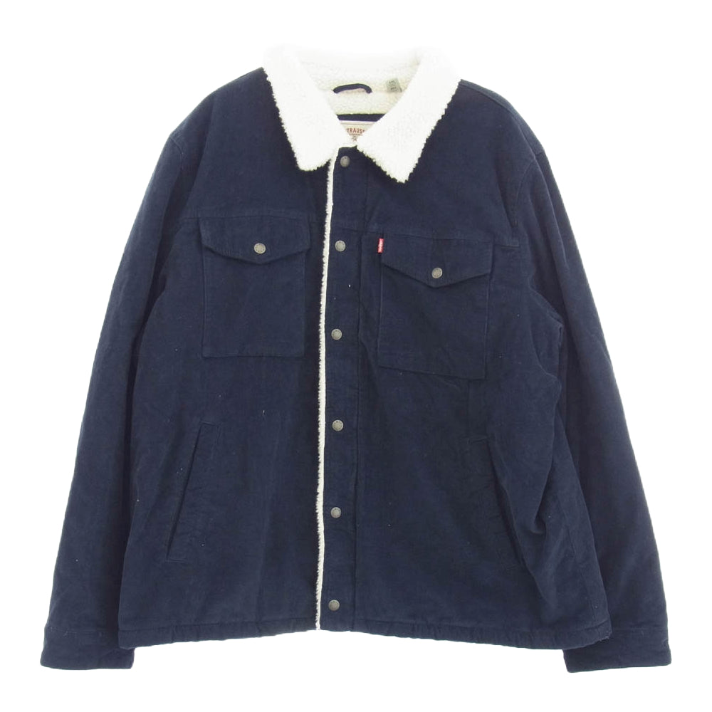 Levi's リーバイス コーデュロイ ボア ジャケット ネイビー系 XXL【中古】