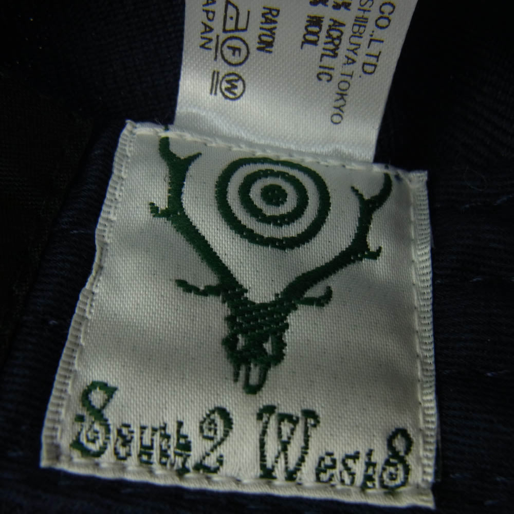 South2 West8 サウスツーウェストエイト × OTTO サークル ロゴ刺繡 ベースボール キャップ ネイビー系【中古】