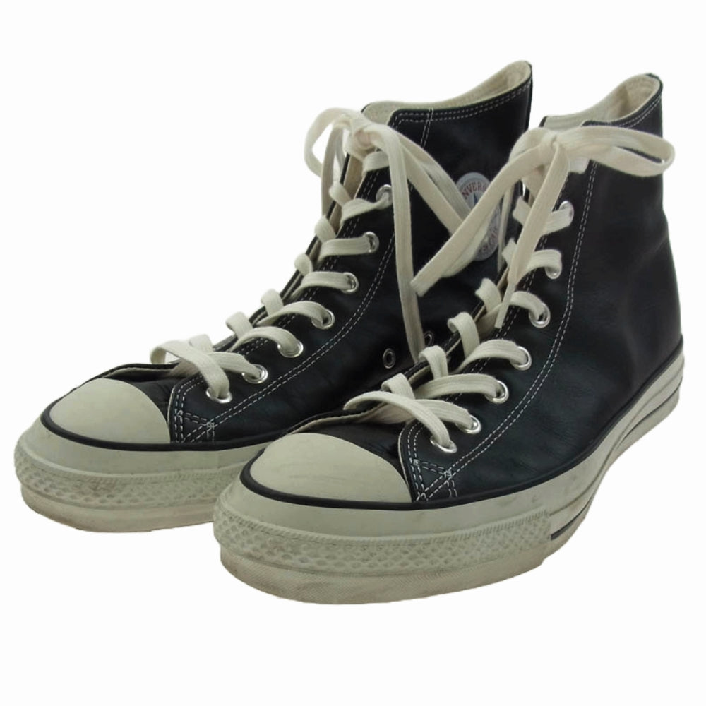 CONVERSE コンバース BILLY'S ビリーズ 別注 LEATHER ALL STAR J HI レザー オールスター ハイカット スニーカー ブラック系 30cm【中古】