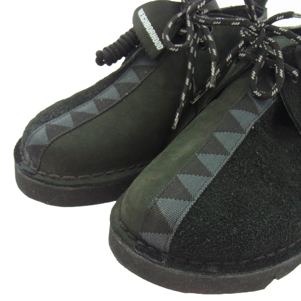 NEIGHBORHOOD ネイバーフッド × Clarks Desert Trek GTX クラークス デザート トレック ゴアテックス ブラック系 UK10【中古】