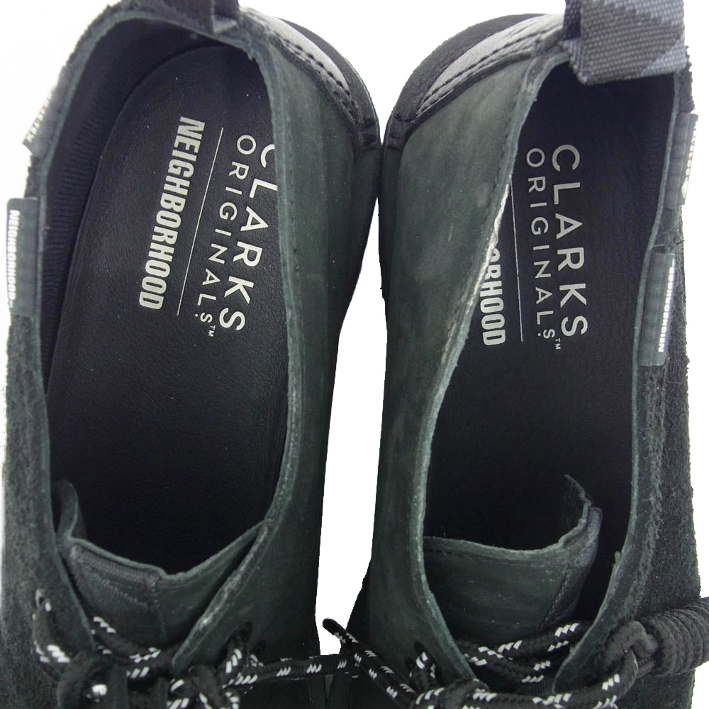 NEIGHBORHOOD ネイバーフッド × Clarks Desert Trek GTX クラークス デザート トレック ゴアテックス ブラック系 UK10【中古】