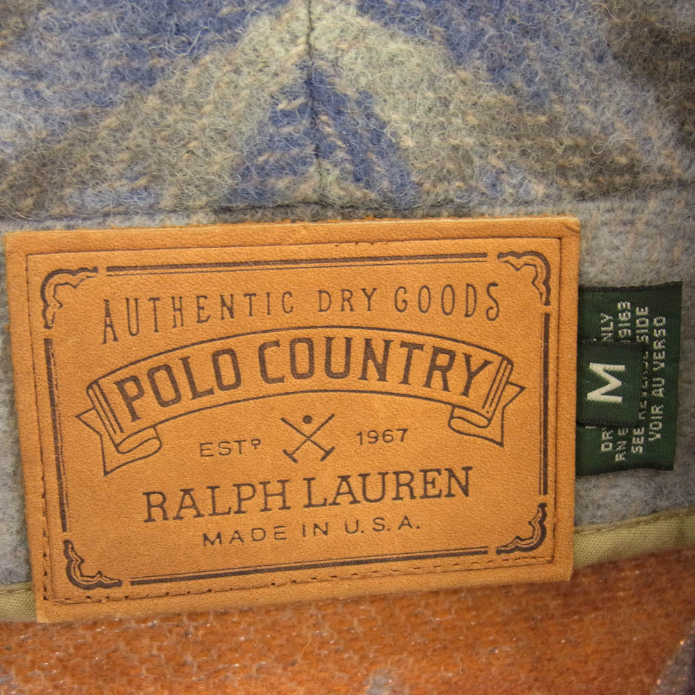 POLO RALPH LAUREN ポロ・ラルフローレン POLO COUNTRY USA製 ネイティブ柄 ウール ショールカラー ジャケット マルチカラー系 M【中古】