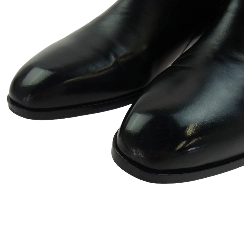 チェントフェリーナ レザー サイドジップ ブーツ ブラック系 6【中古】