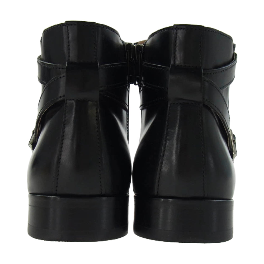 チェントフェリーナ レザー サイドジップ ブーツ ブラック系 6【中古】