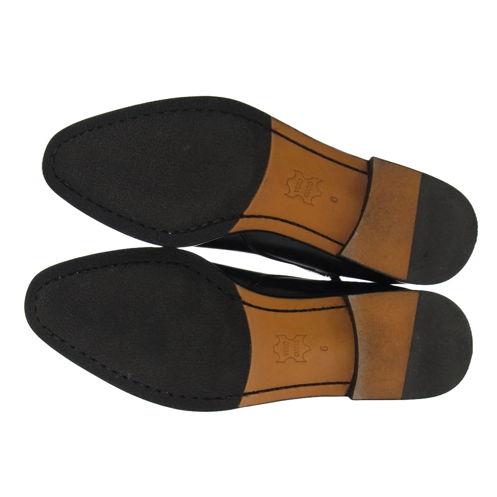 チェントフェリーナ レザー サイドジップ ブーツ ブラック系 6【中古】