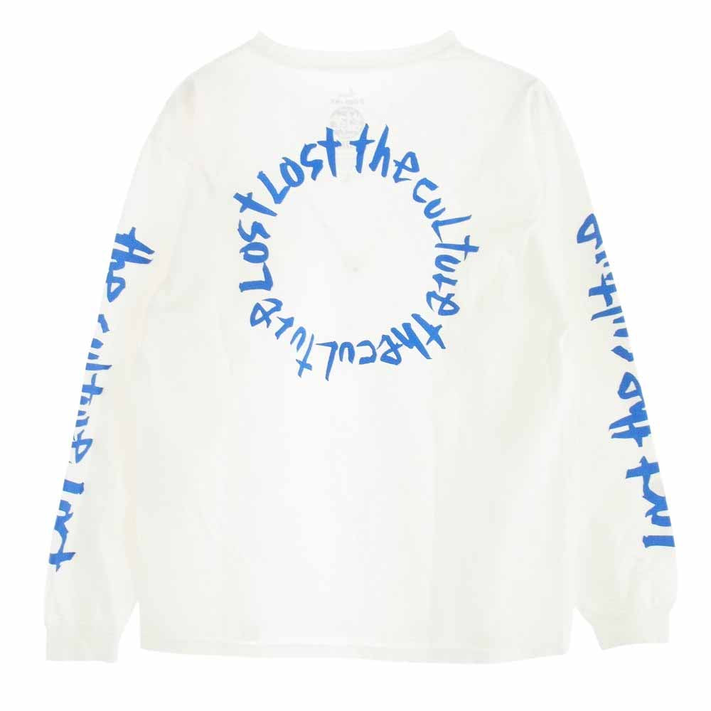 Psicom サイコム 7DAYS ロングスリーブ ポケット 長袖 Tシャツ ホワイト ブルー M ホワイト系 M【中古】