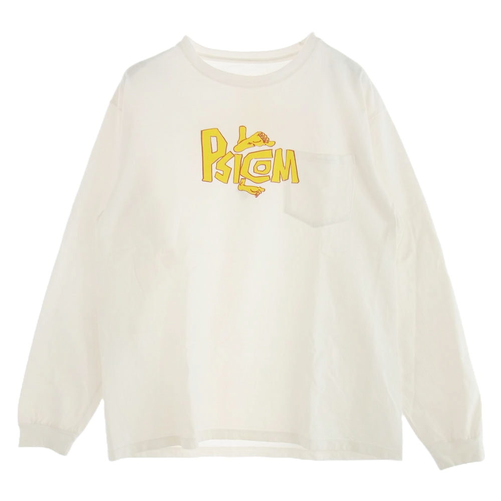 Psicom サイコム 7DAYS ロングスリーブ 長袖 Tシャツ ホワイト イエロー M ホワイト系 M【中古】