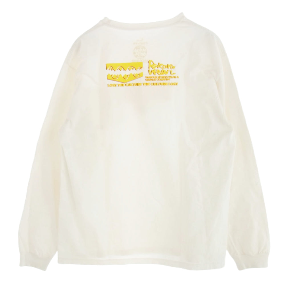 Psicom サイコム 7DAYS ロングスリーブ 長袖 Tシャツ ホワイト イエロー M ホワイト系 M【中古】
